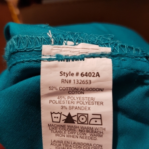 Wonder Wink women's XS Scrub tops 2 size XS, tan & teal, NWT - Picture 9 of 11